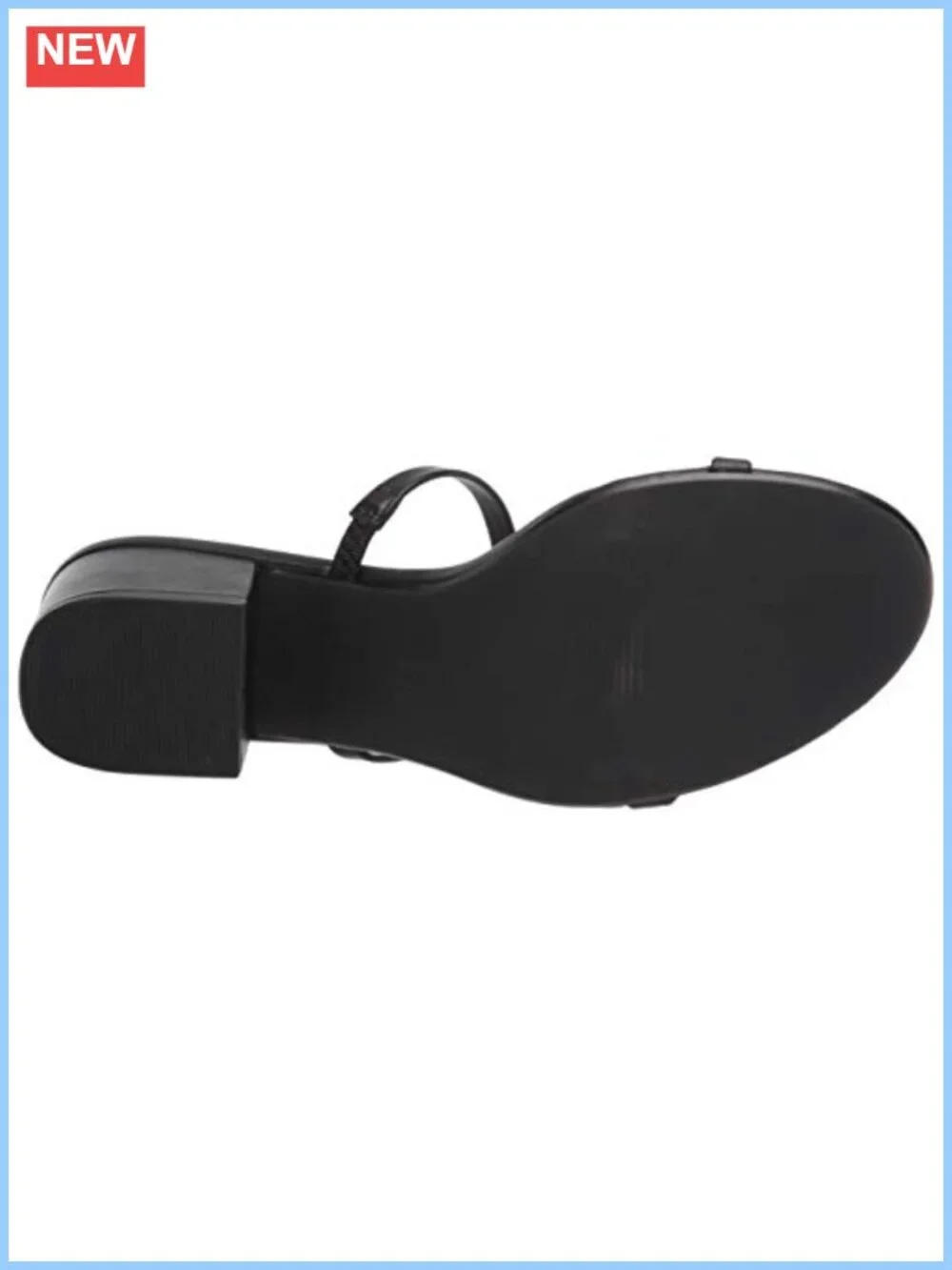 Women's Thin Two Strap Block Heel Sandals with Memory Foam Insole